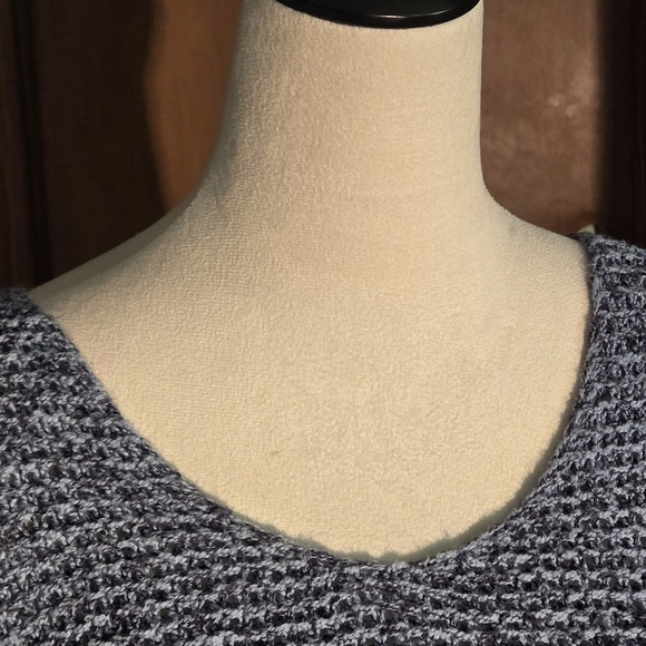 J.Jill Pure Jill Women's Blue Knit Sweater Tunic Length Hi Lo Hem Women M - Picture 4 of 12